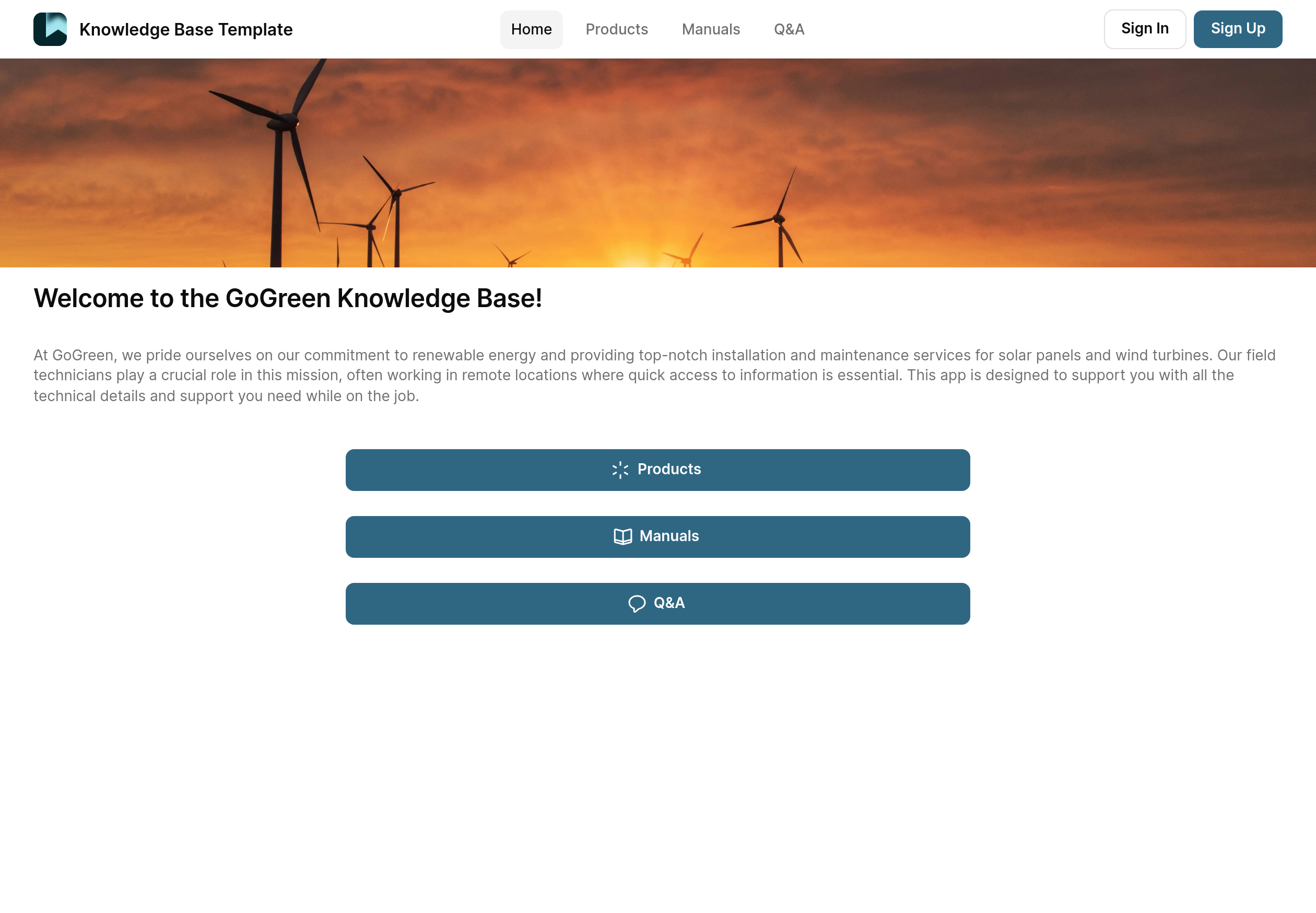 Knowledge Base Template