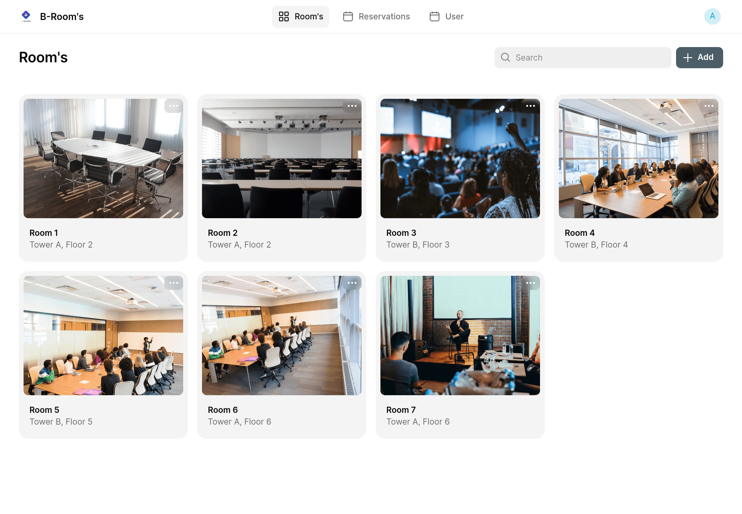 B-Room’s Meeting Room Booking Template