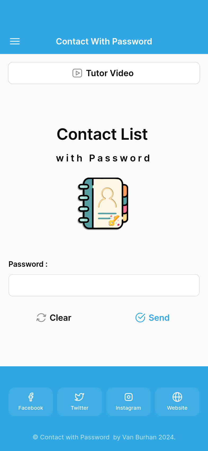 Contact With Password Template