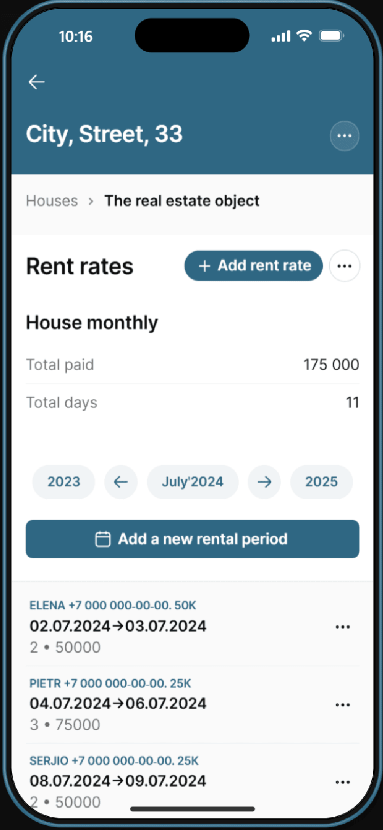 House Rental Accounting Template