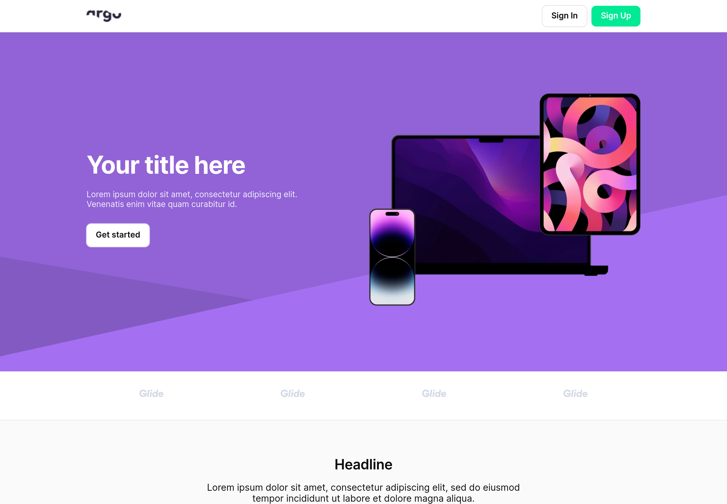 Argo - SaaS Landing page Template