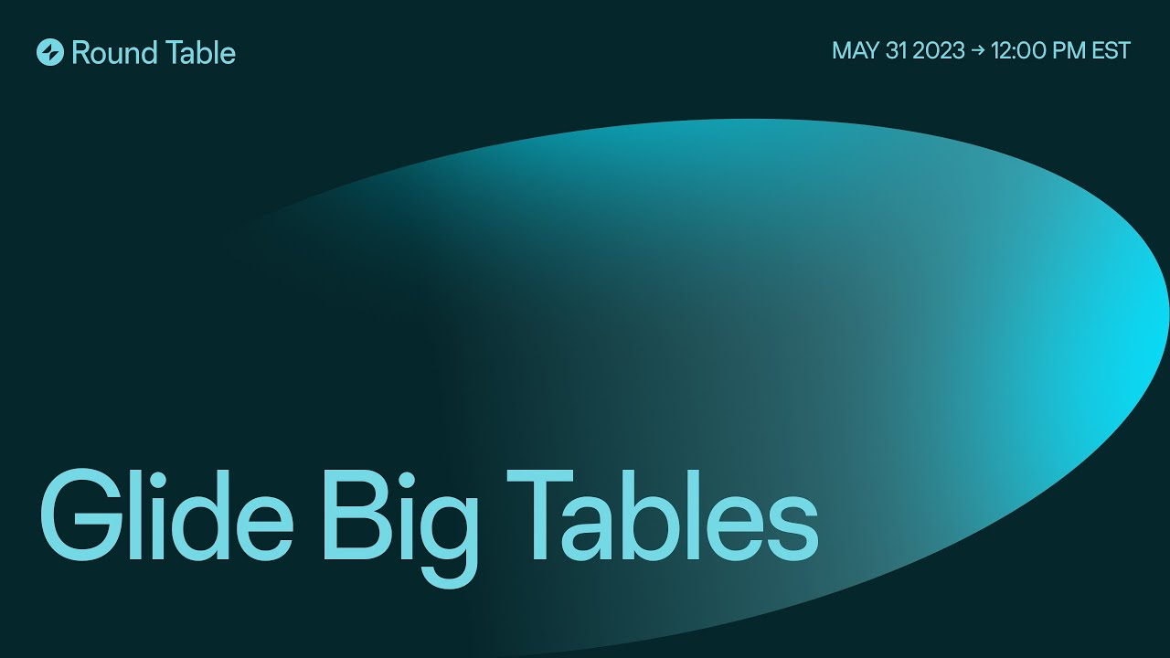 Glide Round Table: Big Tables